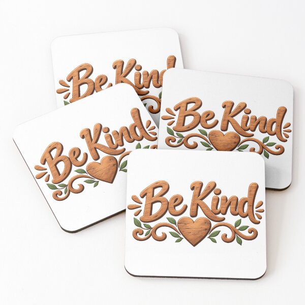 Item preview, Be Kind Wooden Heart – Rustic Inspirational Quote designed and sold by The Happiness Market .