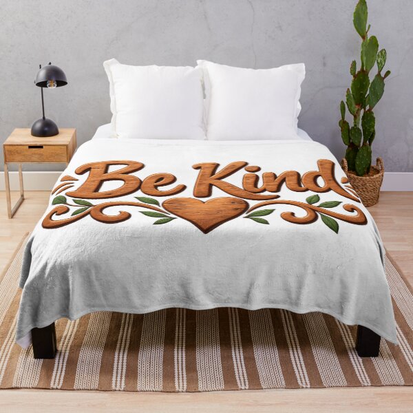 Item preview, Be Kind Wooden Heart – Rustic Inspirational Quote designed and sold by The Happiness Market .