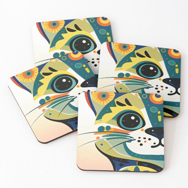 Item preview, Fun Abstract Cat with Big Eye designed and sold by MOTI99.