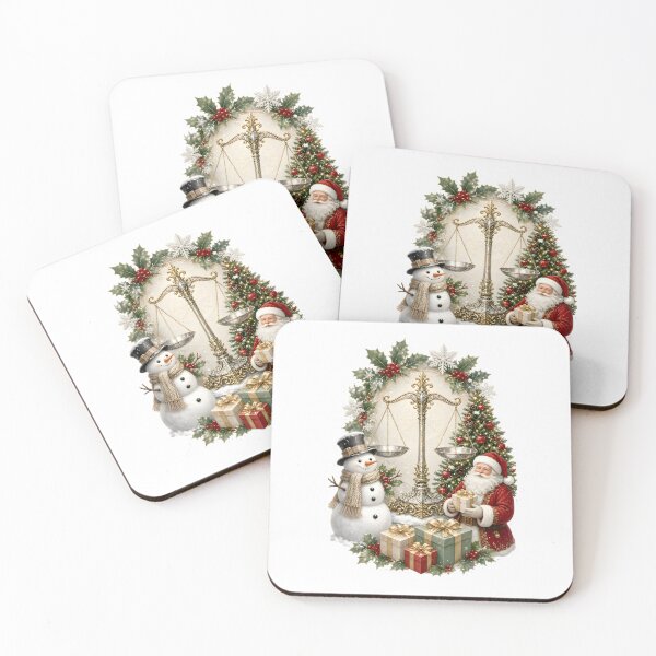 Item preview, Elegant Libra Zodiac Scales Santa Snowman designed and sold by Zodiac Celestial Art.