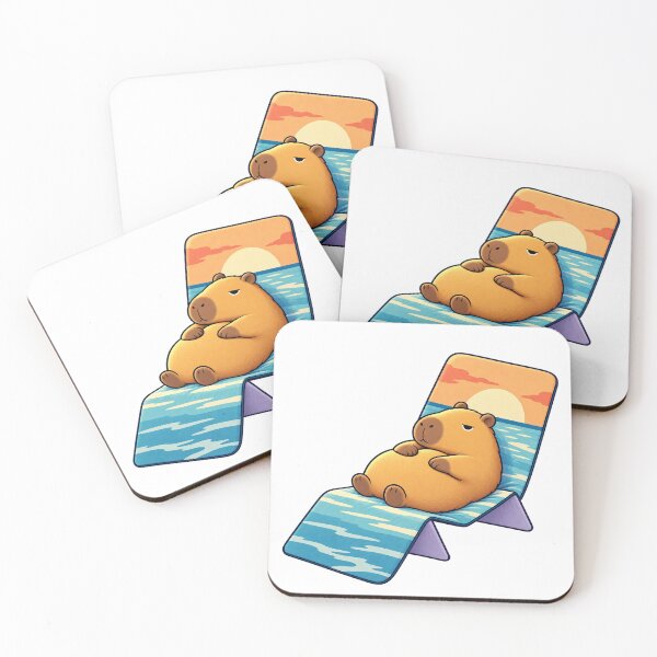 Item preview, Capybara Vacation Mode – Lazy Beach Day designed and sold by LazyPaw Design.