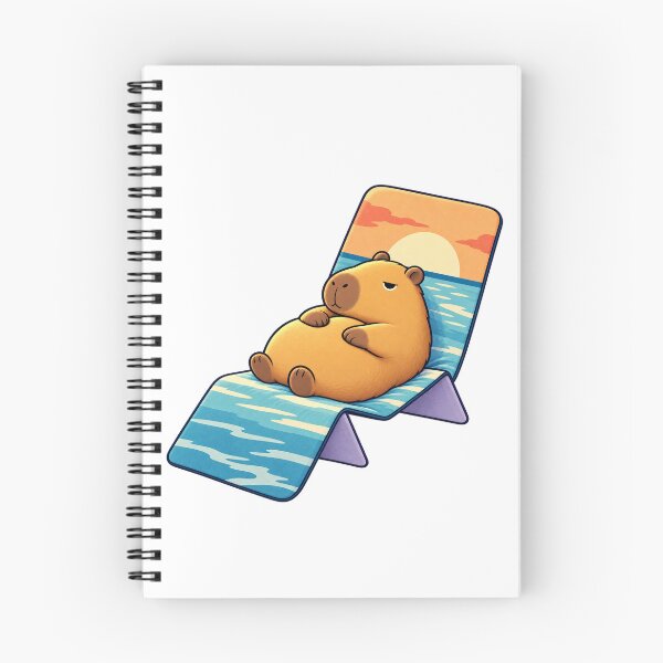 Item preview, Capybara Vacation Mode – Lazy Beach Day designed and sold by LazyPaw Design.