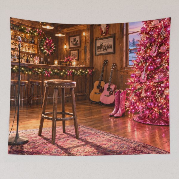 Item preview, Pink Rhinestone Country Bar Christmas Tree designed and sold by Sybille-Yates.