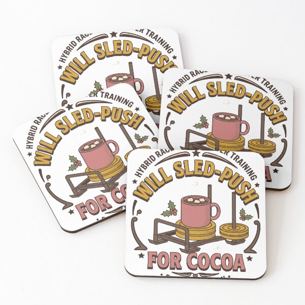 Item preview, Will Sled-Push for Cocoa Funny Christmas Gym Gift Retro designed and sold by Little Pastime Co..