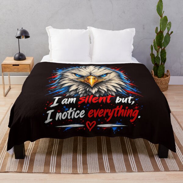 Item preview, Silent Eagle I Notice Everything - Bold Mindset Tee designed and sold by Ibrahimsaeed27.