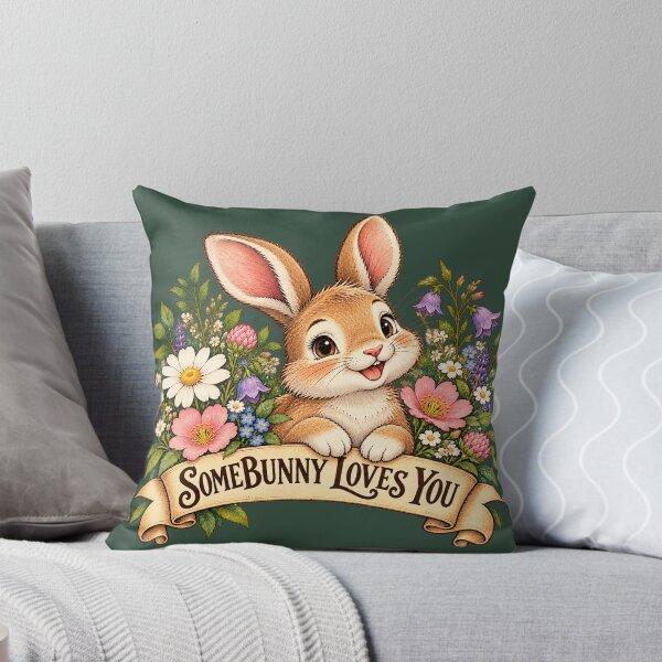 Item preview, Somebunny Loves You – Sweet Bunny & Meadow Flowers designed and sold by thirtyonestars.