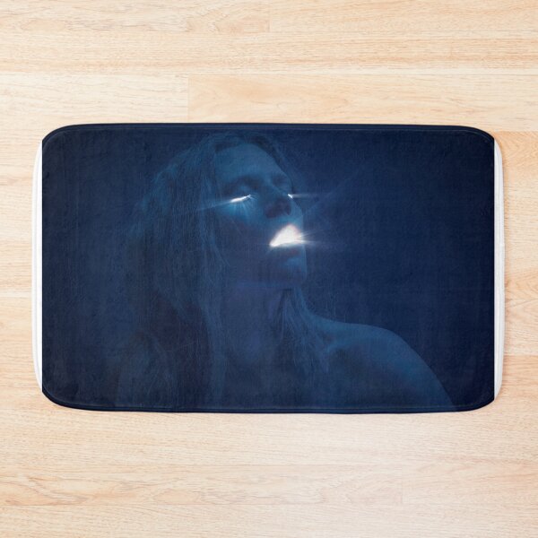 Item preview, Surreal Portrait of Woman with Glowing Light Beams from Eyes and Mouth designed and sold by Vizerskaya.