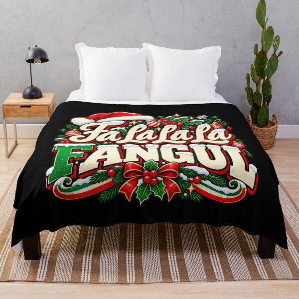 Item preview, Fa La La La Fangul Funny Italian Christmas Wreath Santa Hat designed and sold by MaskedTarget.