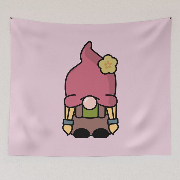 Item preview, Cottagecore Girl Gnome in Overalls – Gnome Family Daughter designed and sold by YUMMYvicky.