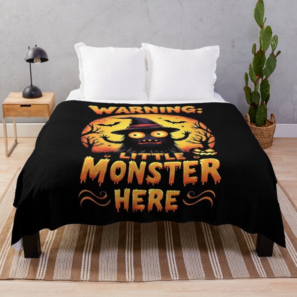 Item preview, Warning Little Monster Here Halloween Gift Toddler Slogan designed and sold by Say It With Ink.