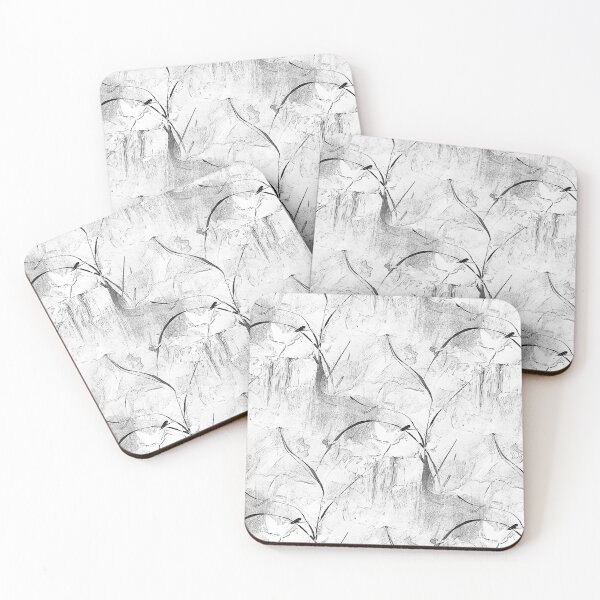 Item preview, Impressionistic Bird Flower Garden in White designed and sold by Artistestella.