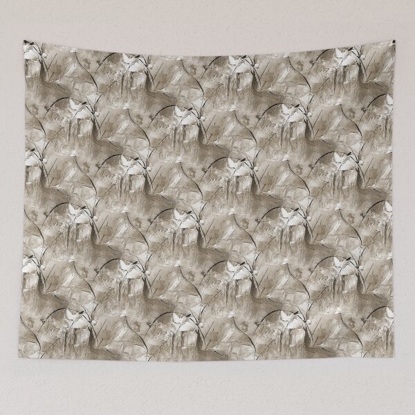 Item preview, Impressionistic Bird Flower Garden in Brown designed and sold by Artistestella.