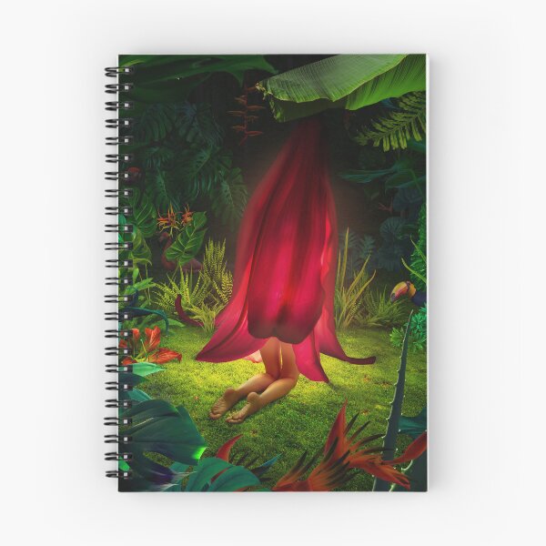 Item preview, Surreal Kneeling Figure Covered by Giant Red Flower in Jungle designed and sold by Vizerskaya.
