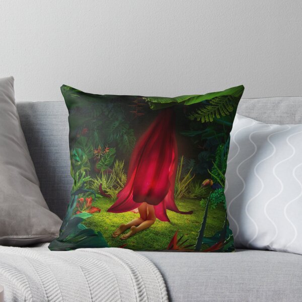 Item preview, ​Surreal Kneeling Figure Covered by Giant Red Flower in Jungle designed and sold by Vizerskaya.