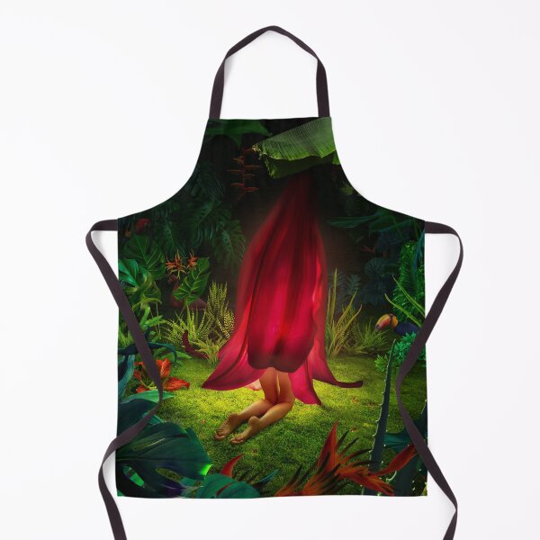 Item preview, Surreal Kneeling Figure Covered by Giant Red Flower in Jungle designed and sold by Vizerskaya.