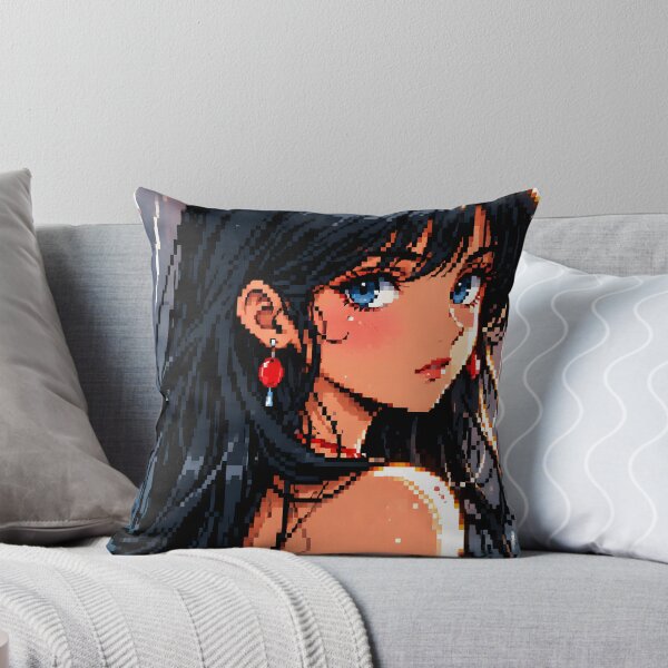 Item preview, Pixelated Anime Girl in The rain Illustration Design  designed and sold by Domo-Design.