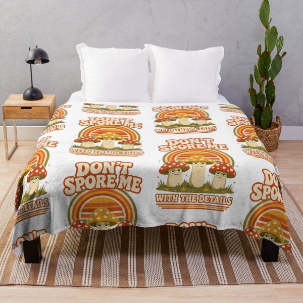 Item preview, Don't Spore Me With The Details Mushroom - Retro Funny Pun Art designed and sold by Driesman.