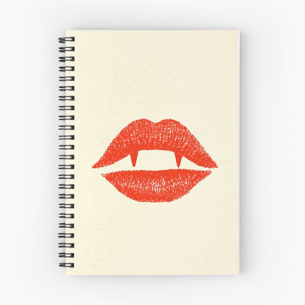 Item preview, Minimalist Red Lips with Sharp Vampire Fangs designed and sold by Kunstkutter.