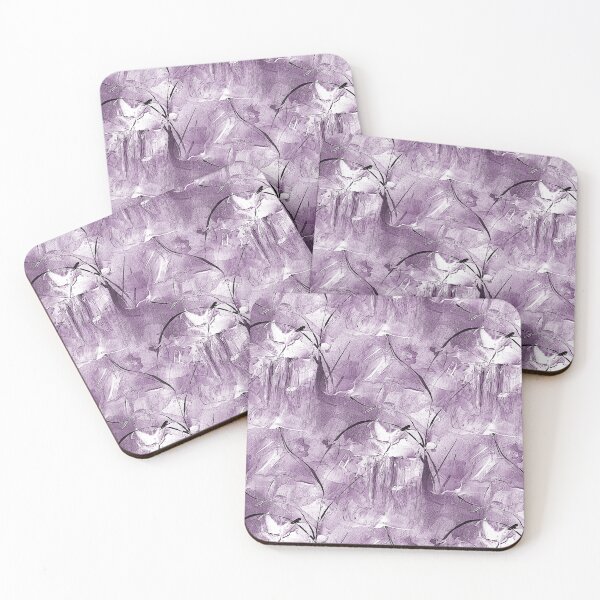 Item preview, Impressionistic Bird Flower Garden in Mauve designed and sold by Artistestella.
