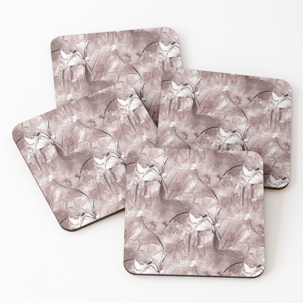 Item preview, Impressionistic Bird Flower Garden in Maroon designed and sold by Artistestella.