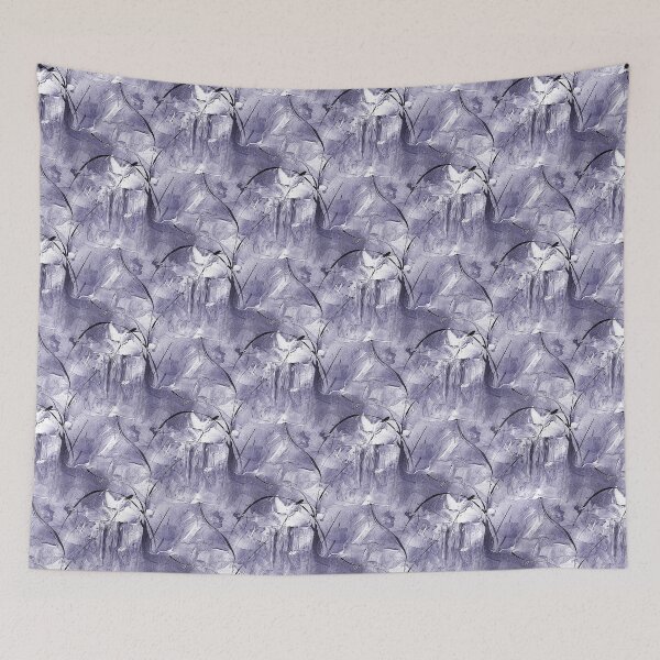 Item preview, Impressionistic Bird Flower Garden in Purple designed and sold by Artistestella.