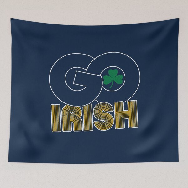 Item preview, Vintage Go Irish Distressed Shamrock ND Football designed and sold by RockTheFeal.