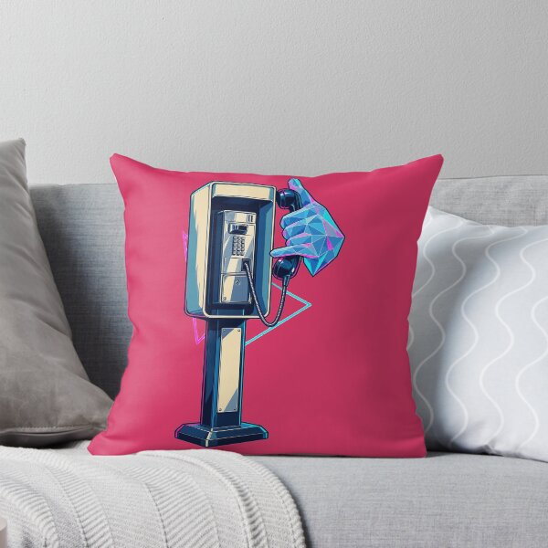 Item preview, Retro Payphone Crystal Hand Synthwave Low Poly Phone Design designed and sold by KungPowUnicorn.