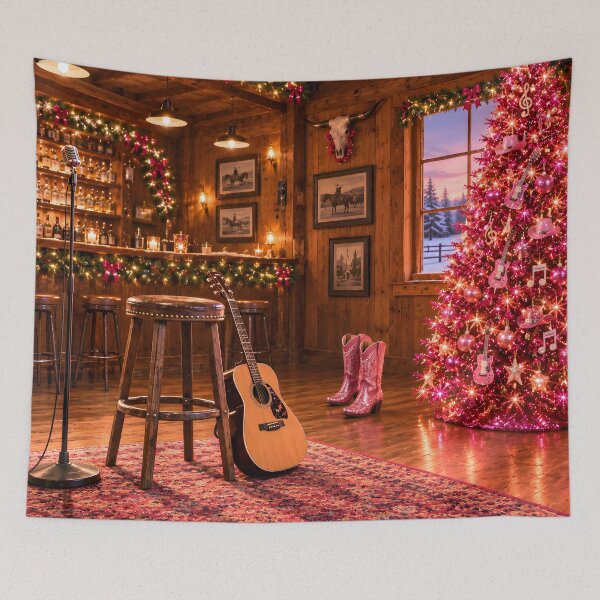Item preview, Pink Rhinestone Country Bar Christmas Tree designed and sold by Sybille-Yates.