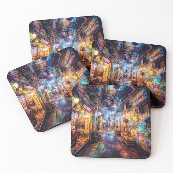 Item preview, Rainbow Neon Tokyo Alley At Night designed and sold by MongLongStudio.