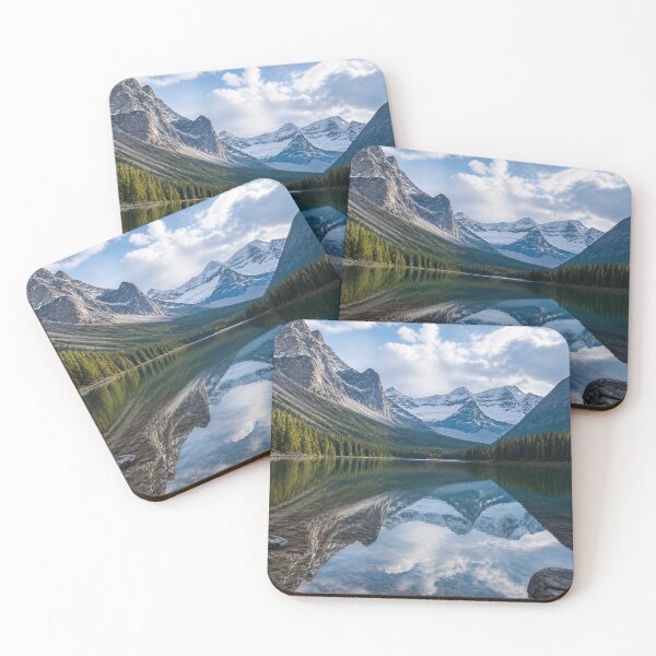 Item preview, Snow-Capped Mountain Lake – Alpine Wilderness and Scenic Reflections designed and sold by ThatSurreyLife.