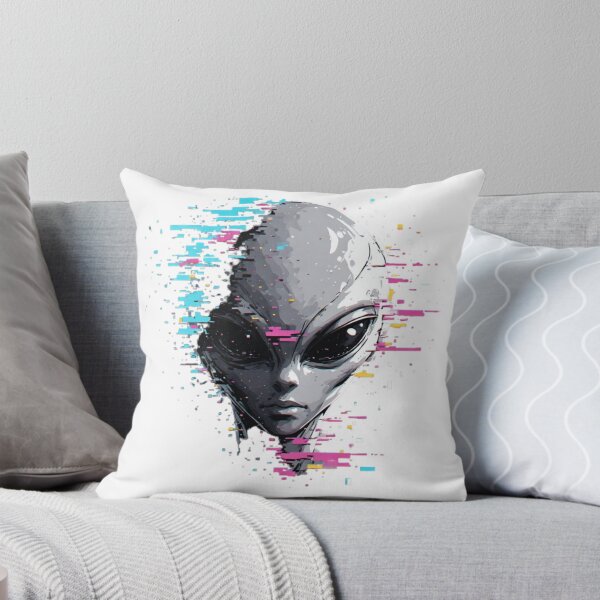 Item preview, Glitch Alien Cyberpunk Vaporwave Graphic designed and sold by azazzle.