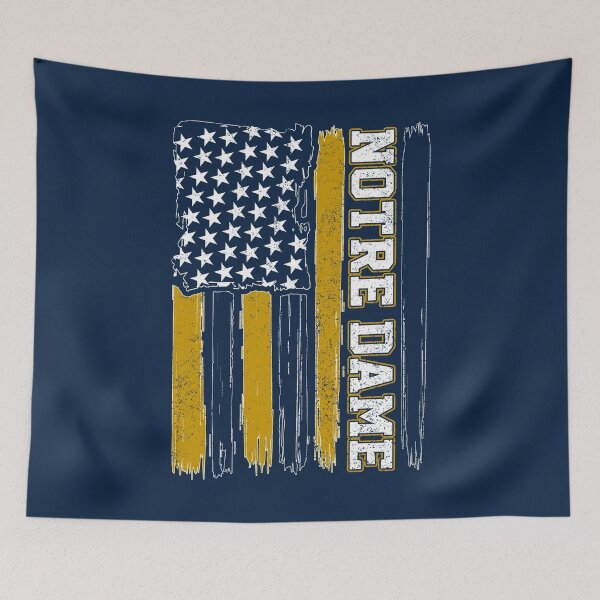 Item preview, Vintage Notre Dame US Flag Distressed Irish Football designed and sold by Floral Vintage.