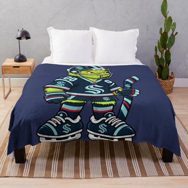Item preview, Seattle Kraken Team Funny Grinch Ice Hockey Player designed and sold by Noelle Gordon.