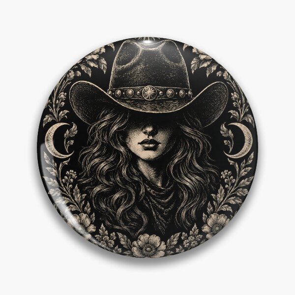Item preview, Western Gothic Girl designed and sold by Funny Vintage Stickers And T-Shirts.