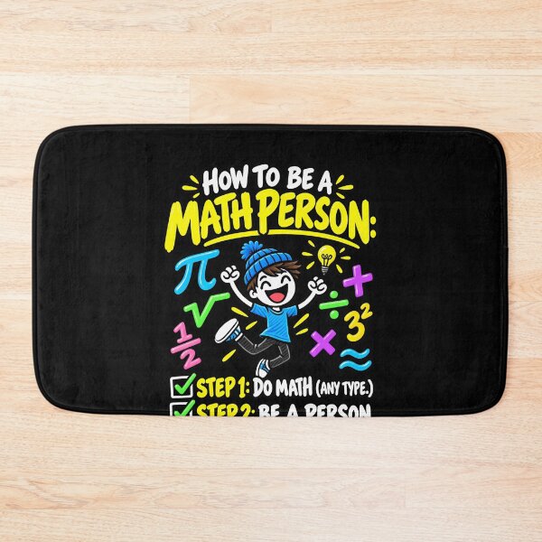 Item preview, How to Be a Math Person – Funny Math Humor Step 1 Do Math Step 2 Be a Person designed and sold by PosiMCreations.