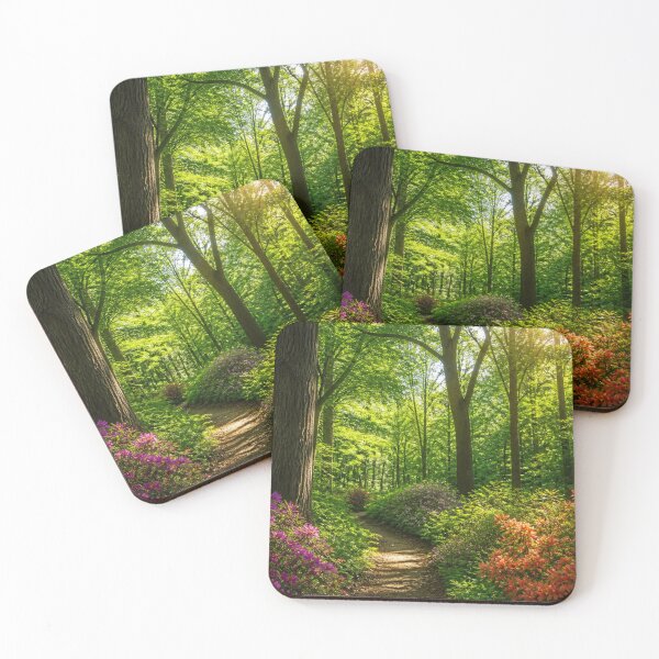 Item preview, Enchanted Woodland Path – Colourful Wildflowers and Summer Sunshine designed and sold by ThatSurreyLife.