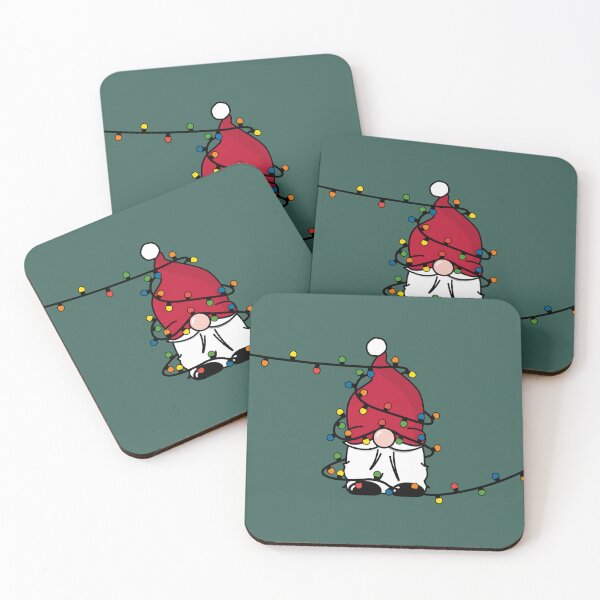 Item preview, Christmas Gnome Tangled in Fairy Lights designed and sold by YUMMYvicky.