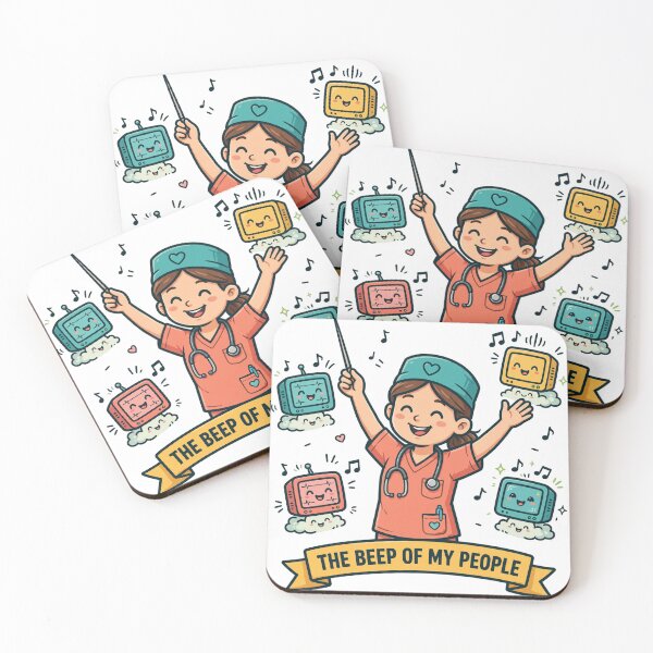Item preview, The Beep Of My People Funny Nurse Sticker designed and sold by Hearth & Hue.