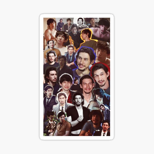 Vista previa del artículo con la obra «Cabello corto Adam Driver Collage», diseñado y vendido por goon-squad.