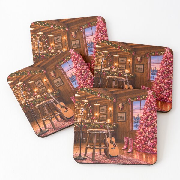 Item preview, Pink Rhinestone Country Bar Christmas Tree designed and sold by Sybille-Yates.