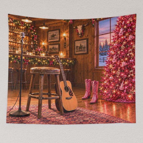 Item preview, Pink Rhinestone Country Bar Christmas Tree designed and sold by Sybille-Yates.