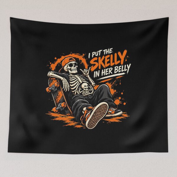 Item preview, Skeleton Skater "Skelly in Her Belly" Art designed and sold by Dmo3HarkoArt.