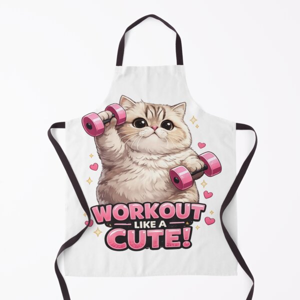 Item preview, Cute Gym Cat – Kawaii Fitness Kitty designed and sold by Cool Tee World .