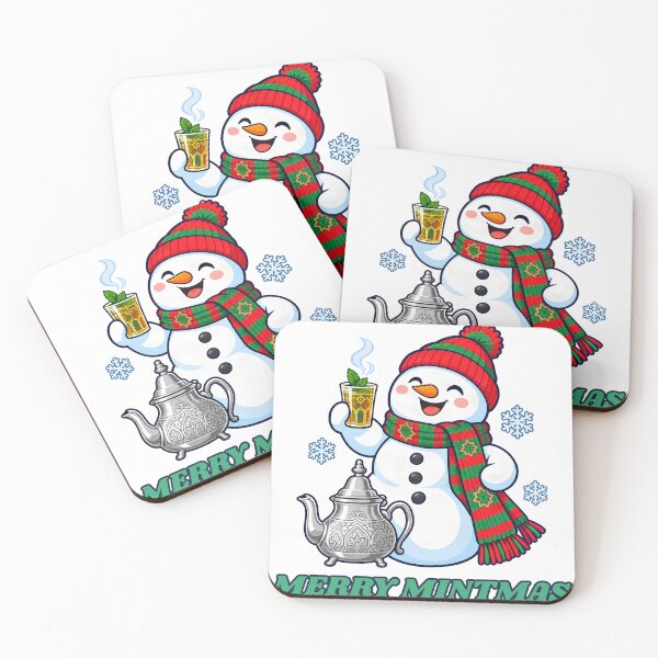 Item preview, Merry Mintmas – Moroccan Mint Tea Snowman Christmas designed and sold by marwanerrady.