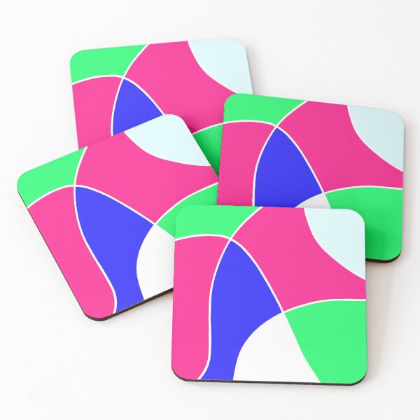 Item preview, Colorful Geometric Abstract | Modern Curved Color Block Art designed and sold by Peaceful Lotus Home Design.