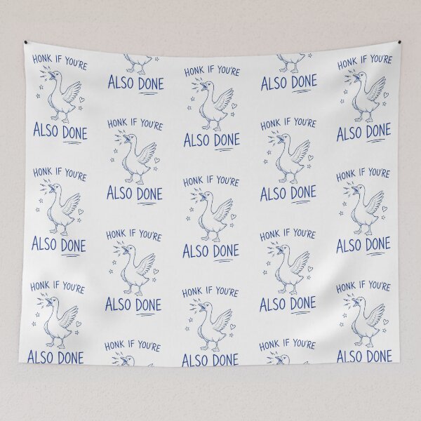 Item preview, Honk If You're Also Done Goose - Funny Angry Goose Sketch Art designed and sold by Driesman.