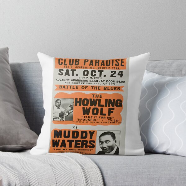 Item preview, Howling Wolf vs Muddy Waters Vintage Blues Music Illustration designed and sold by California  Antique.