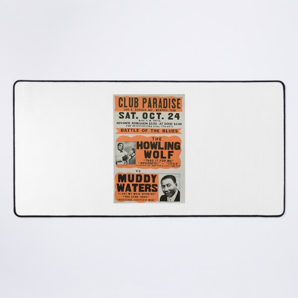Item preview, Howling Wolf vs Muddy Waters Vintage Blues Music Illustration designed and sold by California  Antique.