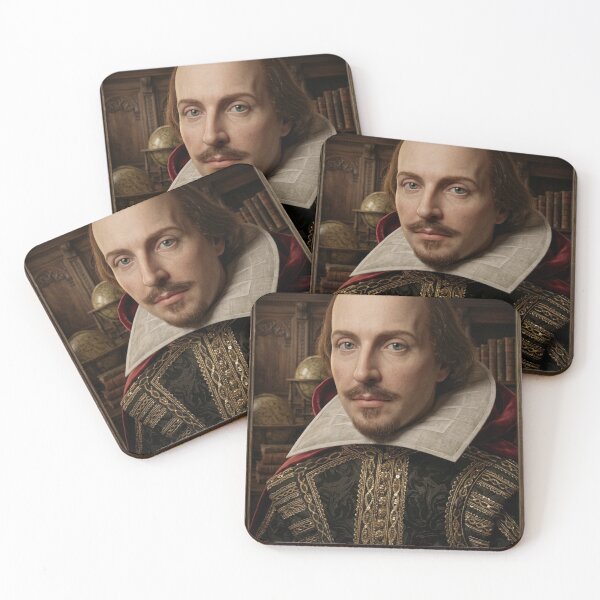 Item preview, Portrait of the Bard William Shakespeare rendered in 3D designed and sold by Vintage Designs +.