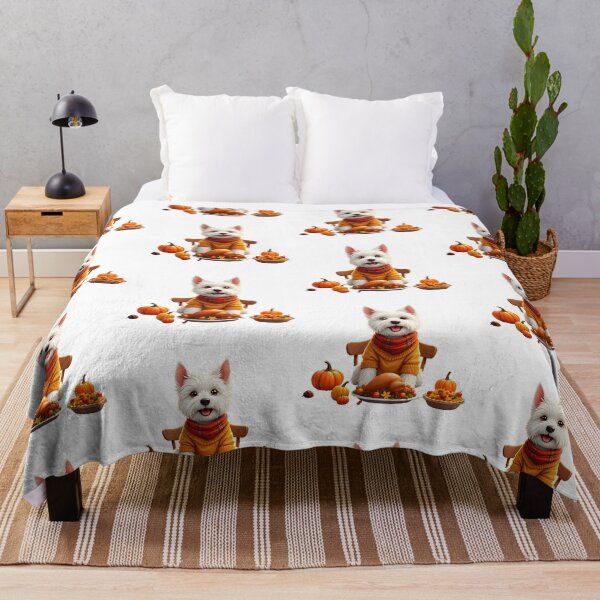 Item preview, Cute Thanksgiving Westie Dog Art designed and sold by Kedspicedesign.